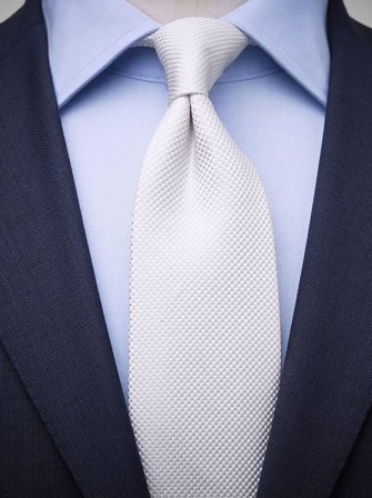 John Henric Men's Weiße Formelle Krawatte Size 8