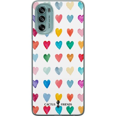 Yhteensopiva Puhelinkuori Motorola Motorola Moto G62 5G Cactus and Friends - Watercolor Love Grid