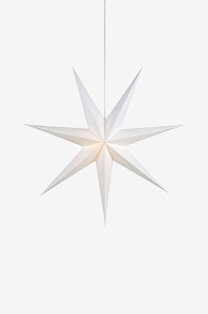 Markslöjd - Pappstjerne Duva Slim 75 cm - Hvit - Adventsstjerner - Fra Homeroom