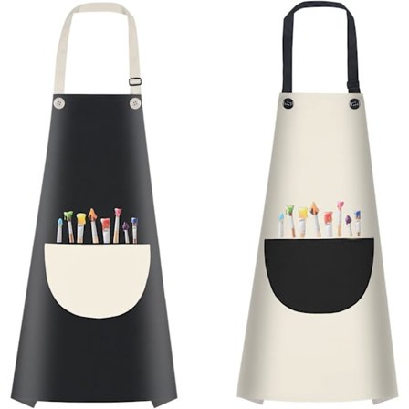 2 st Barnkonstförkläden, Justerbart Målarförkläde för Småbarn med Ficka