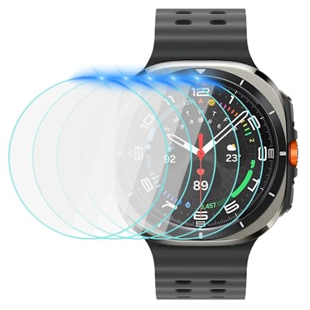 1-5 st Tempererat Glas för Samsung Galaxy Watch 7 Ultra 47mm 7/6 40mm 44mm 6Classic Skärmskydd HD Klar Skyddsglas
