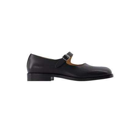 Maison Margiela, Court Shoes in Leather Czarny, Kobieta, Rozmiar: 36 EU