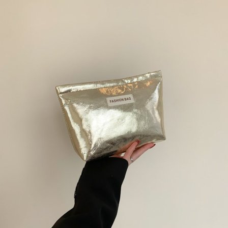 Handväska Kosmetikväska GULD