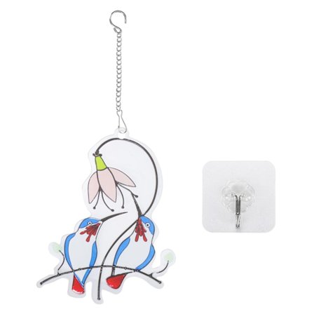 Lintujen Ikkunakoriste Ripustettava Taidekoriste Riipus Lahja Kotiin Toimistoon Puutarhaan Oveen Erikoismuoto Kaksi Sinistä Lintua