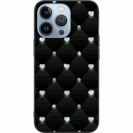 Apple Iphone 14 Pro Svart Skal Bling Heart