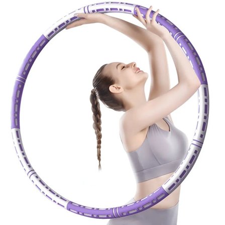 Hula Hoop för vuxna, Hula Hoop 6 avtagbara delar Sport Fitness Hoola Hoop 1,2 kg Barn för viktminskning, massage, bukformning