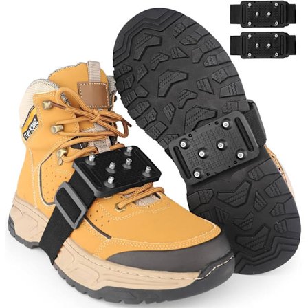 Isbrodder for sko og støvler, roterbare midtsåle-brodder, skopigger for snø og is, sklisikre wolfram-pigger, is-skogripere