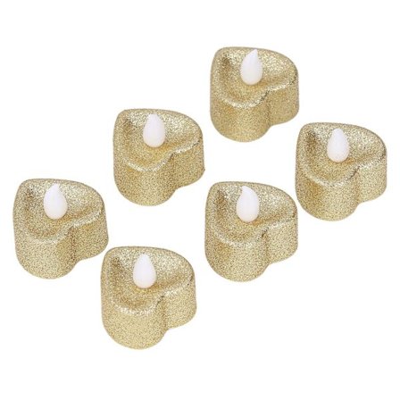 6 st hjärtformade LED-ljus med fin utförande, miljövänliga