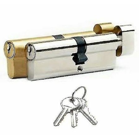 Euro-sylinterilukko Upvc Pvc Puuovi Peukaloruuvi Hopea/sn-hy