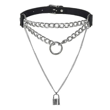 Egirl Choker Halskæde Lås Gotisk Halskæde Punk Goth Smykker Harajuku Stil Sort Choker Emo Grunge Æstetiske Tilbehør 1
