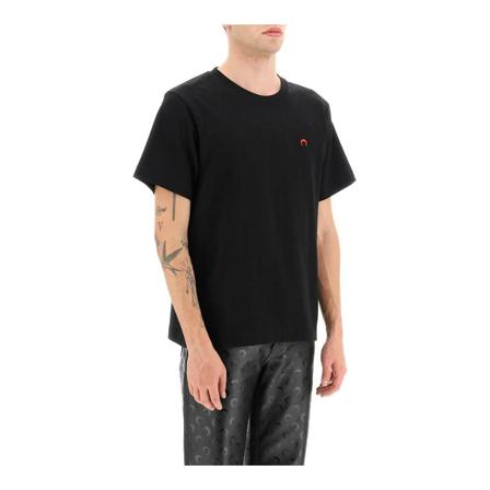 Marine Serre, T-Shirts Czarny, Mężczyzna, Rozmiar: L