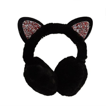 Ørevarmere med hudvennlig katteøredesign, plysj, vintervarme katteøre-varmere for utendørs bruk