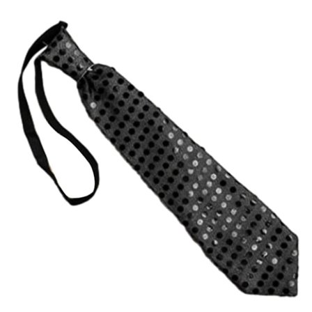 Unisex LED Blinkande Lysande Förknuten Slips Glänsande Paljetter Elektrisk Självlysande Slips Halsaccessoar för Julfest Klubb Gul (LGL)