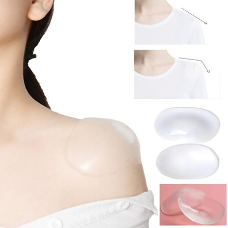 1 par silikone selvklæbende skulderpuder, usynlige skulderpuder til kvinder, mænd_qcx