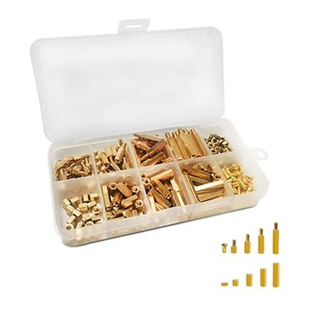 240 Stk Han Hun Hex Messing Spacer Sekskant Kobbersøjle