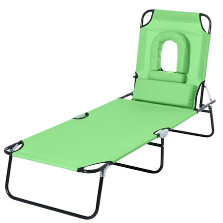 Rootz Sun Lounger Læsningsvindue - Liggende stol - Foldningsseng - Vandbestandig - Holdbar og bærbar - 187 cm x 58 cm x 36 cm