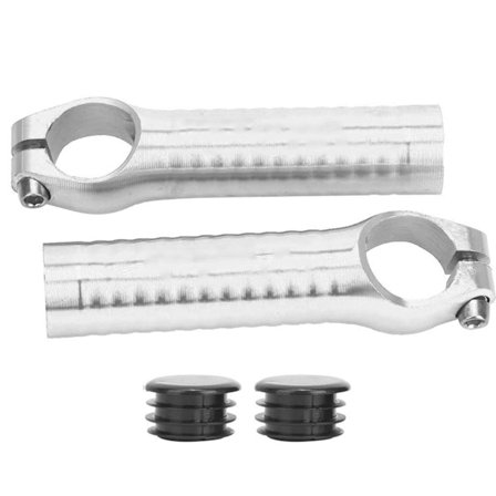 1 Par 7075 Aluminium Legering Cykel Styrbøjle Greb Cykel Bar End Styrbøjle Ender til Vej Mountain Bikes Sølv