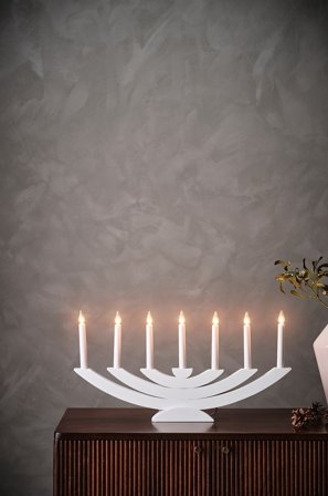 Jotex - NAVIDA el-lysestake White - Kjøp Adventsstaker hos Jotex