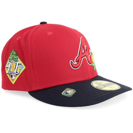 New Era - MLB Vermelho fitted Boné - Atlanta Braves Florida MLB St 59FIFTY Red/Navy Curved Fitted @ Hatstore