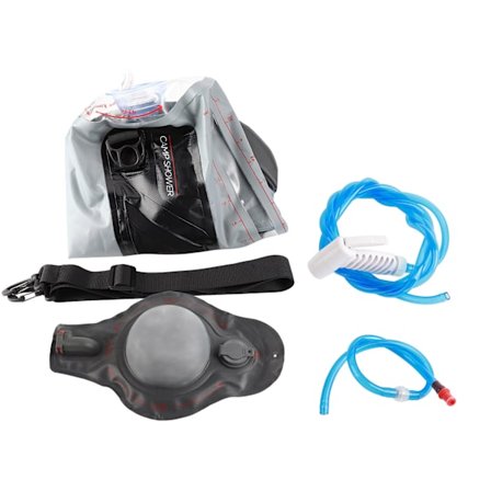 12L Utendørs Dusjpose for Fotturer og Camping med Trykkfotpumpe og Dusjdyse