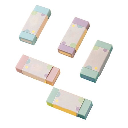 Färgglatt suddgummi, mjukt, flexibelt PVC, kladdfritt, kompakt, portabelt, hållbart, sött suddgummi för Test E