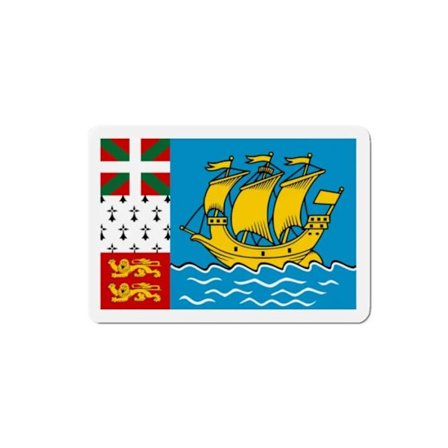 Magnet Flag Saint-Pierre-et-Miquelon - Multifarvet - 9 cm - 50 stk - Syntetisk harpiks