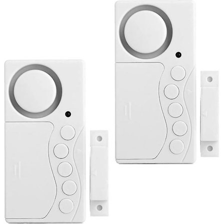 2-pack Frysdörrlarm, 3/15/30/60 sekunder Trådlöst Kylskåpslarm, 4-i-1 Dörrsensor Dörrklocka Dörröppningslarm Högljudd108db