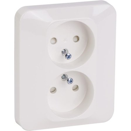 Schneider Electric Trend 183029100 Vägguttag vit Ojordat, Strömbrytare & vägguttag