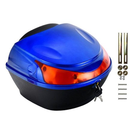 Motorcykel Opbevaringskasse Motorcykel Bagageboks Sikret Lås Spænde Robust Rejse Motorcykel Trunk til Snacks Opbevaring (FMY)