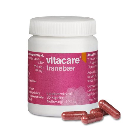 VitaCare Tranebær 30 kaps., Helse & Madvarer, Ingredienser, Tranebær