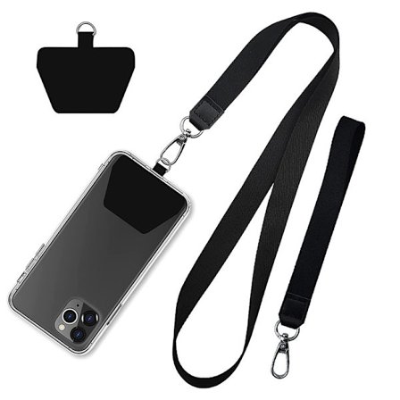 Puhelinlanyard - 1 säädettävä kaulanauha, 1 rannehihna, nailonpuhelinlanyard