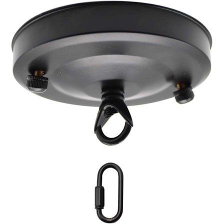 Loftroset med tilbehør, 1 ledningshul, loftbaldakin, loftpladekrog til ophængning af loftslamper