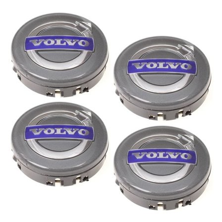 Volvo 02- 64MM 4-pack Centerkåpor Volvo Silver en storlek