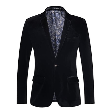 Herrsammet Blazer Slim-Fit Fashion Solid Kostymjacka