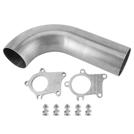 2,5 tum Turboladdare Nedre Rör 90 Grader Rostfritt Stål Avgasböj Rör för T3/T4 5-Bultar Turbo Fläns
