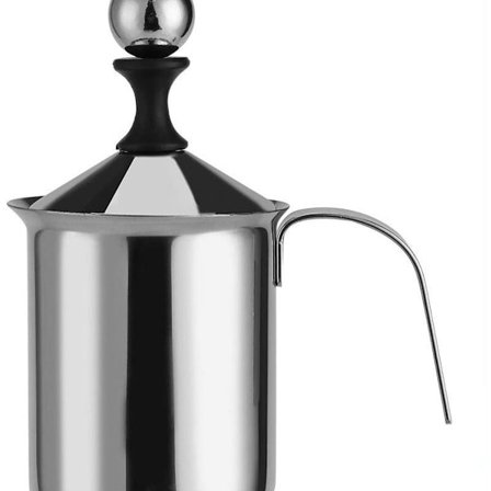 Mælkeskummer, 400ML Rustfrit Stål Håndmælkeskummer KLB