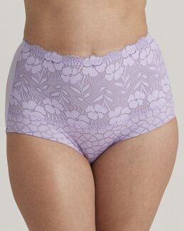 Støttetrusse Jaquard&Lace Lilla - 38 - Miss Mary