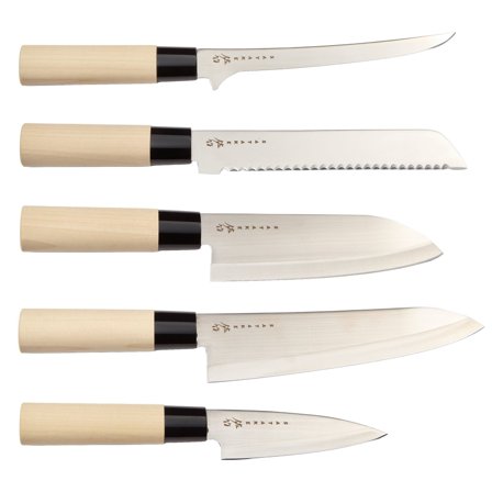 Satake Houcho med 5 knive leveret i balsaboks | KitchenOne