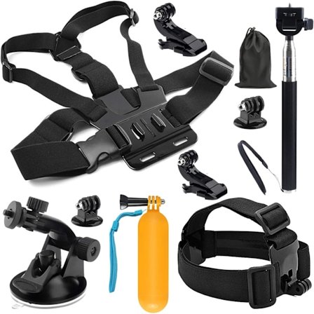 10-i-1 tilbehørssett for GoPro-tilbehør, actionkamera-tilbehør for GoPro Hero 12 11 10 9 8 7 6 5 4 3+ 3 Hero Session 5 Black AKASO EK7000 Ape