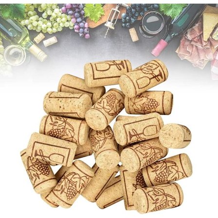 100 stk Naturlige Korkpropper, Koniske Propper Genanvendelige Træ, ZQKLA