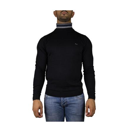 Sun68, Turtle Neck Collar Czarny, Mężczyzna, Rozmiar: M