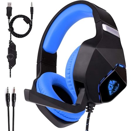 G600 headset, spesialt gaming headset med innebygd mikrofon og kabel med volumkontroll. Hodemontert gaming og mobil gaming kablede headset