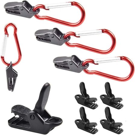 Teltspænde, 40 stk. Sorte Plastik Vindbestandige Spænder Tarp Klemme Plastik Tarp Teltspænder Markise Klemmer