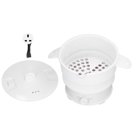 Hopfällbar Elektrisk Hot Pot Cooker 800W 1,2L Resegryta för campingkontor Hotell Nudelgrötsoppa UK Plugg 220V