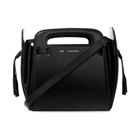 Ami Paris, Shoulder bag with logo Zwart, unisex, Maat:ONE Size
