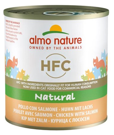 Almo Nature HFC Natural Pollo con Salmone Alimento Umido Gatti