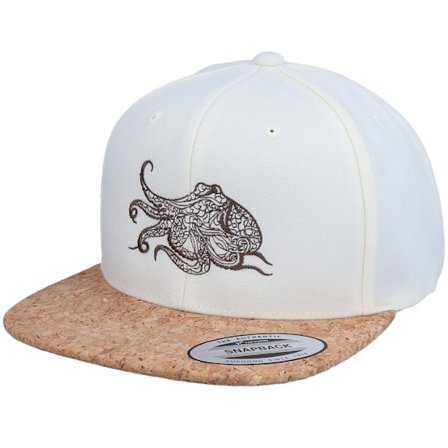 Iconic - White snapback Caps - Octopus Mandala Natural/Cork Snapback @ Hatstore