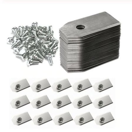 30 Vaihtoterää Husqvarna Automowerille Gardena-robottiruohonleikkurille 0,75 mm ruuveilla