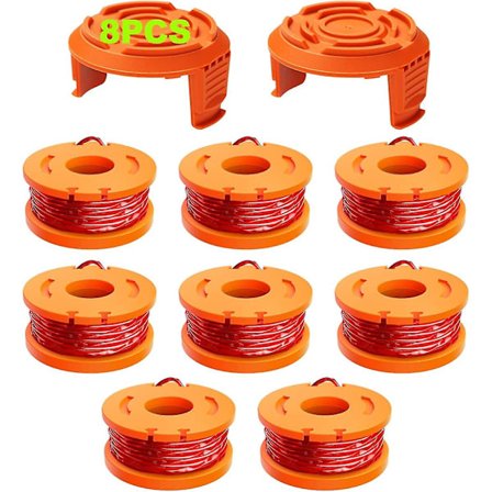 10-pack Trimmer Spole Line för Worx, (wa0010) Ersättning Trimmer Spole Line för Worx, Trimmer Line Refills 0,065 tum för Worx, Lämplig för Worx String