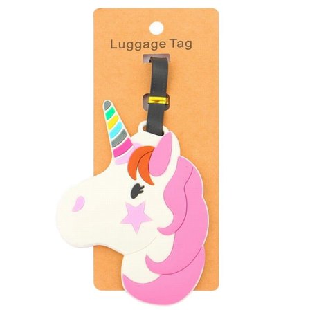 Gör din resväska unik med en söt enhörningsbagagetag!